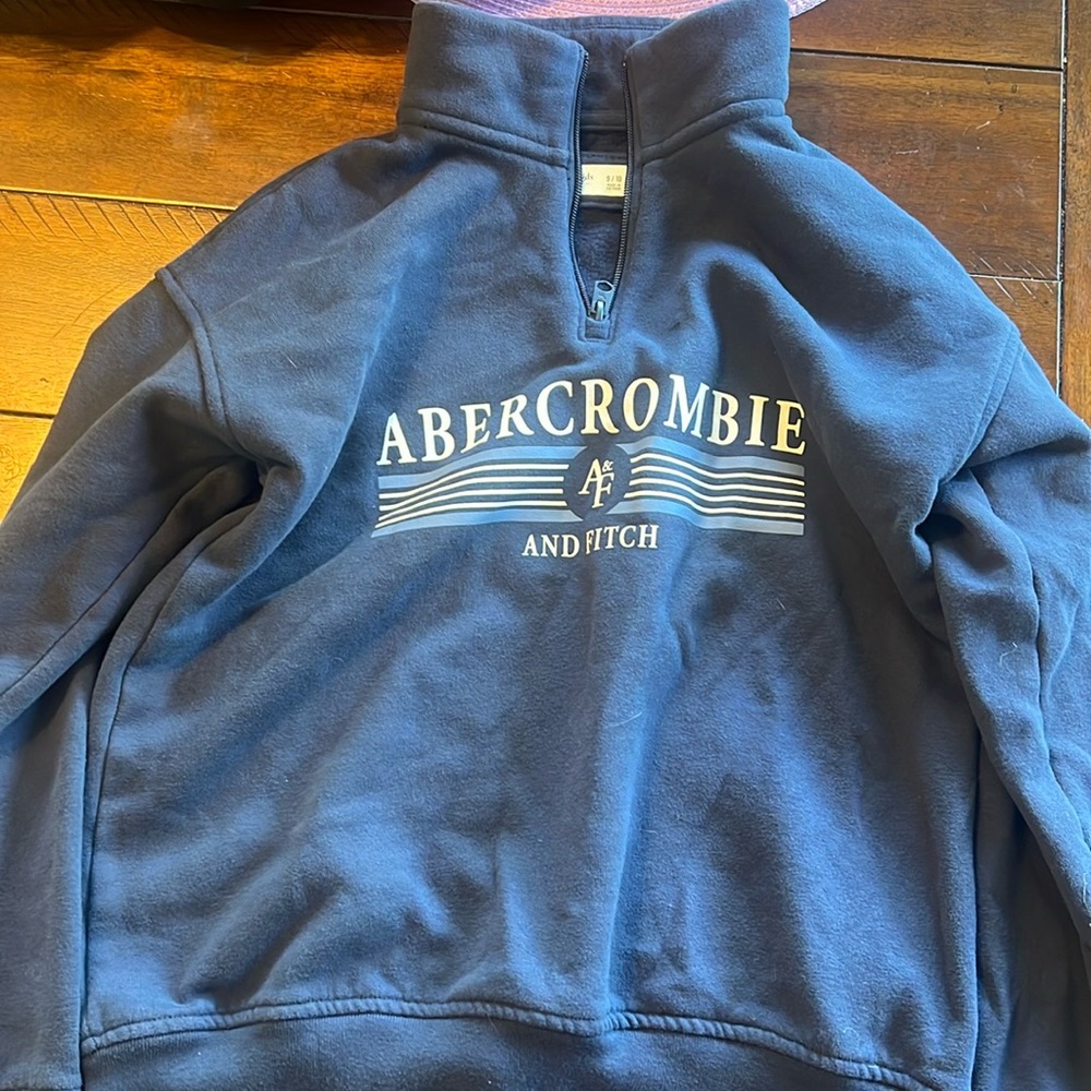 Size 9/10 boys Abercrombie blue sweater. Used, like new